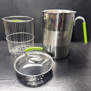 Kuhn Rikon Stainless Steel Vegetable Steamer 11-Cup 4th Burner Pot W/ Basket EUC